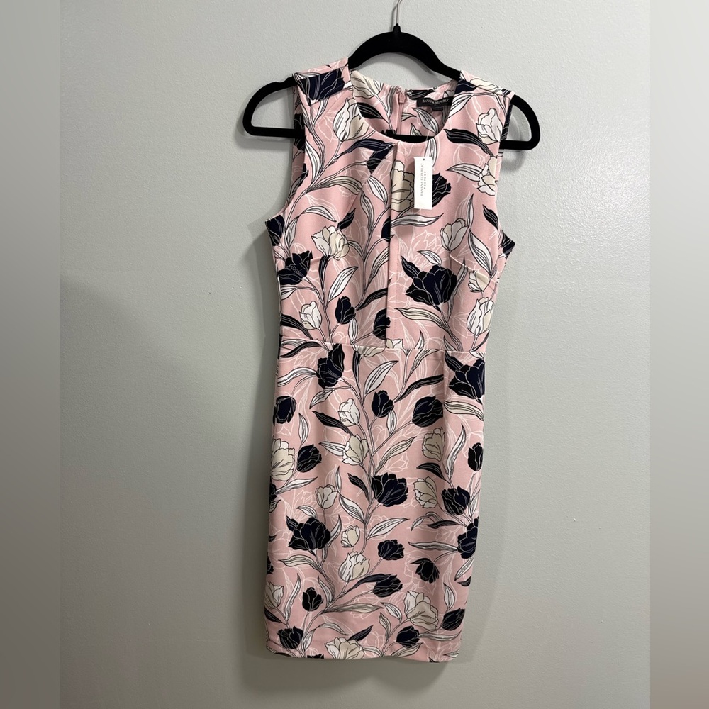Banana Republic Factory‎ Pink Floral Sleeveless Sheath Dress Size 4
